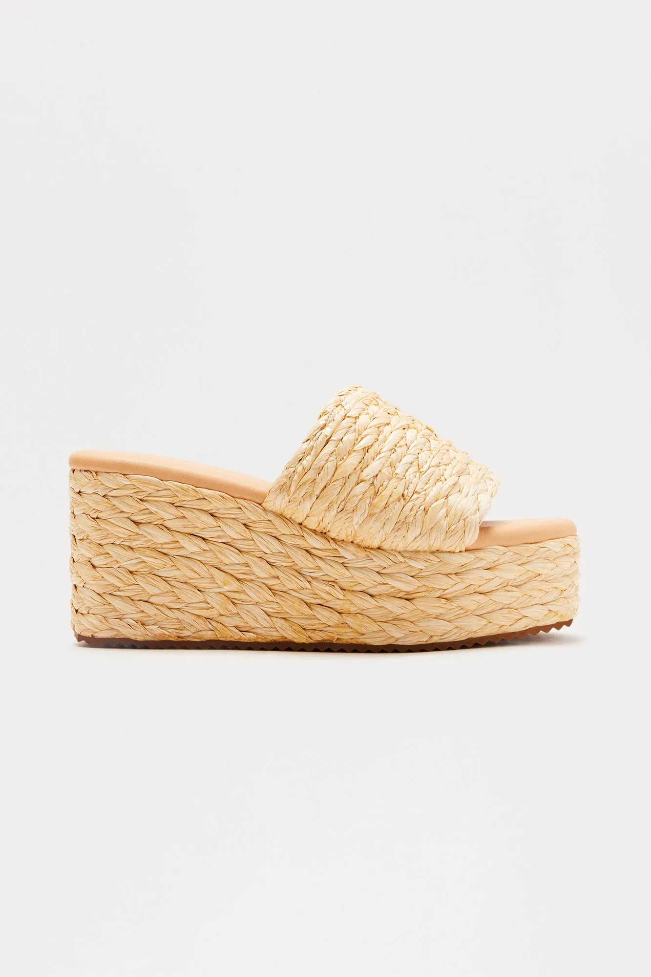 Amby Jute Platform Wedges - Beige