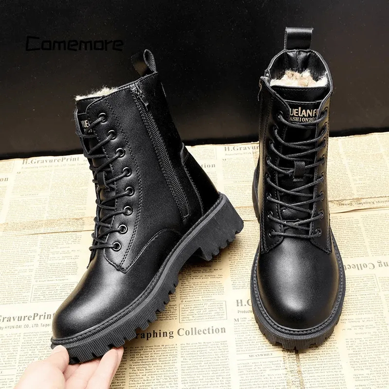 Andrea | Black Leather Boots
