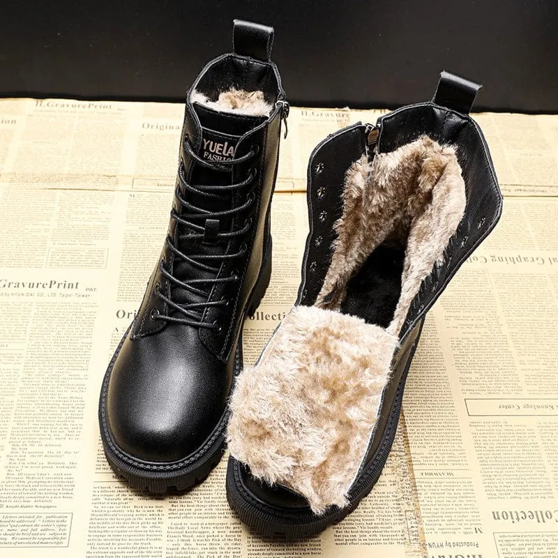 Andrea | Black Leather Boots