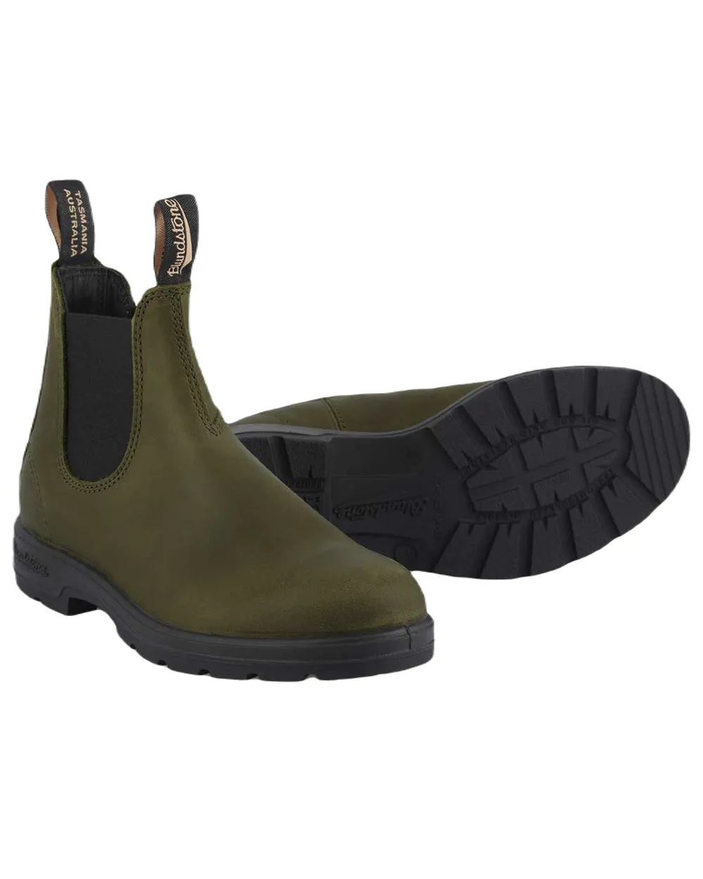 Blundstone 2052 Dark Green Leather Chelsea Boots