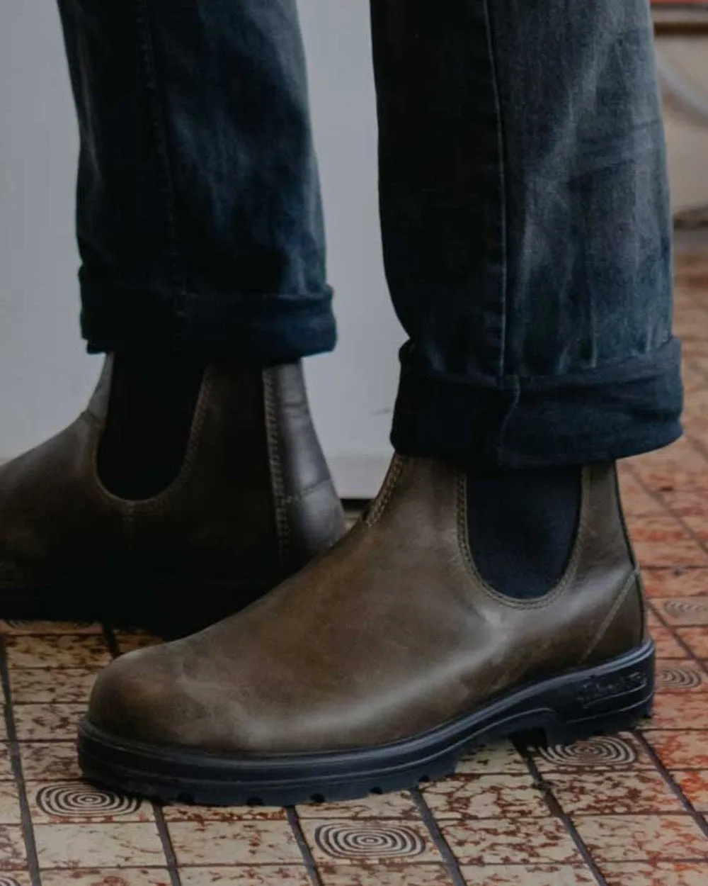 Blundstone 2052 Dark Green Leather Chelsea Boots