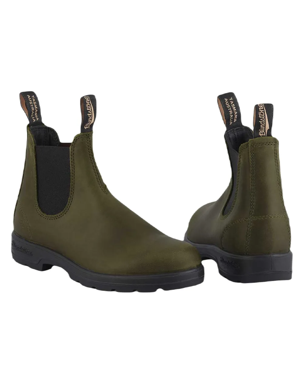 Blundstone 2052 Dark Green Leather Chelsea Boots