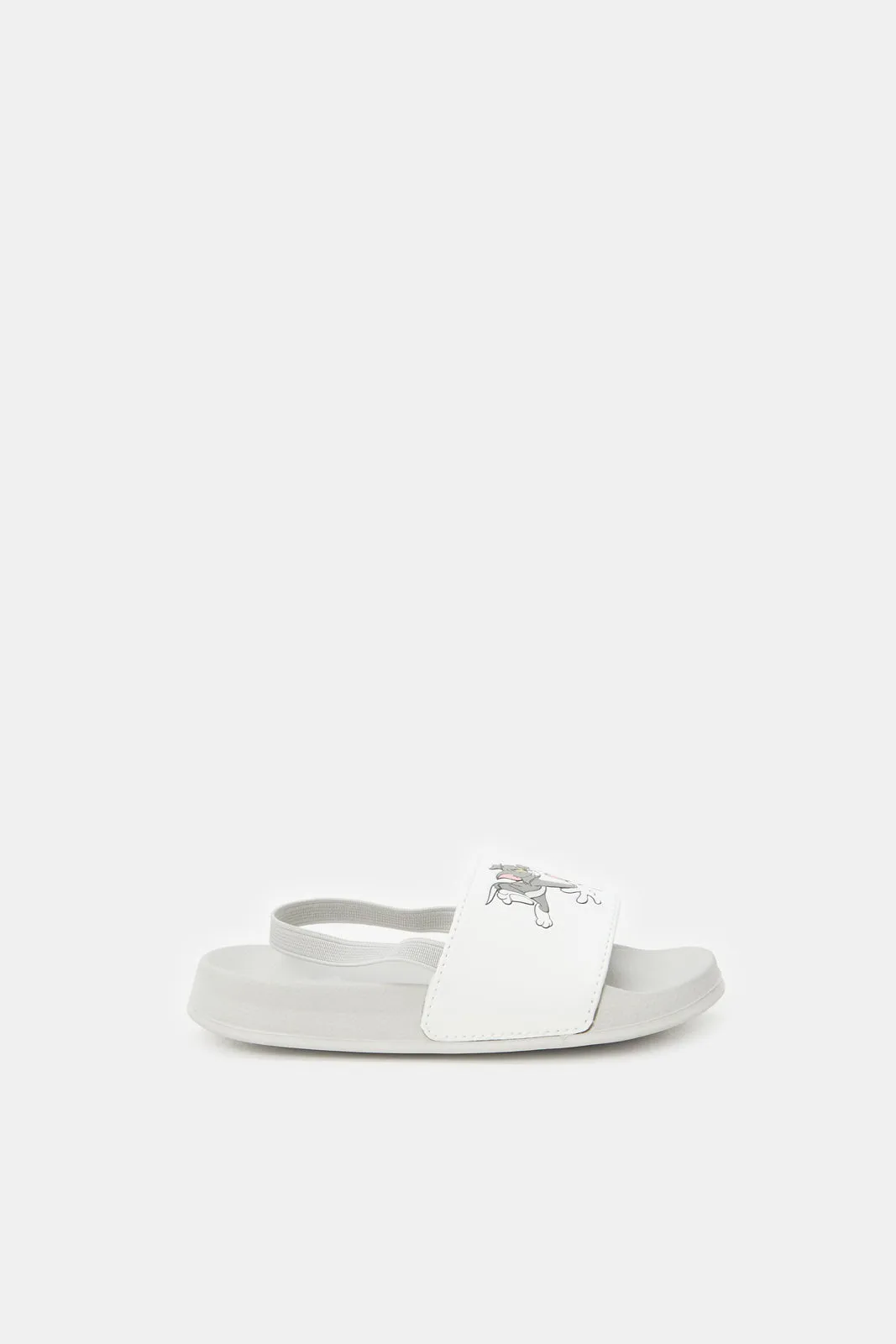 Boys Grey Tom & Jerry Slingback Slide
