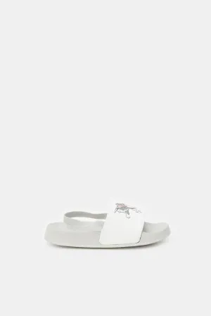 Boys Grey Tom & Jerry Slingback Slide