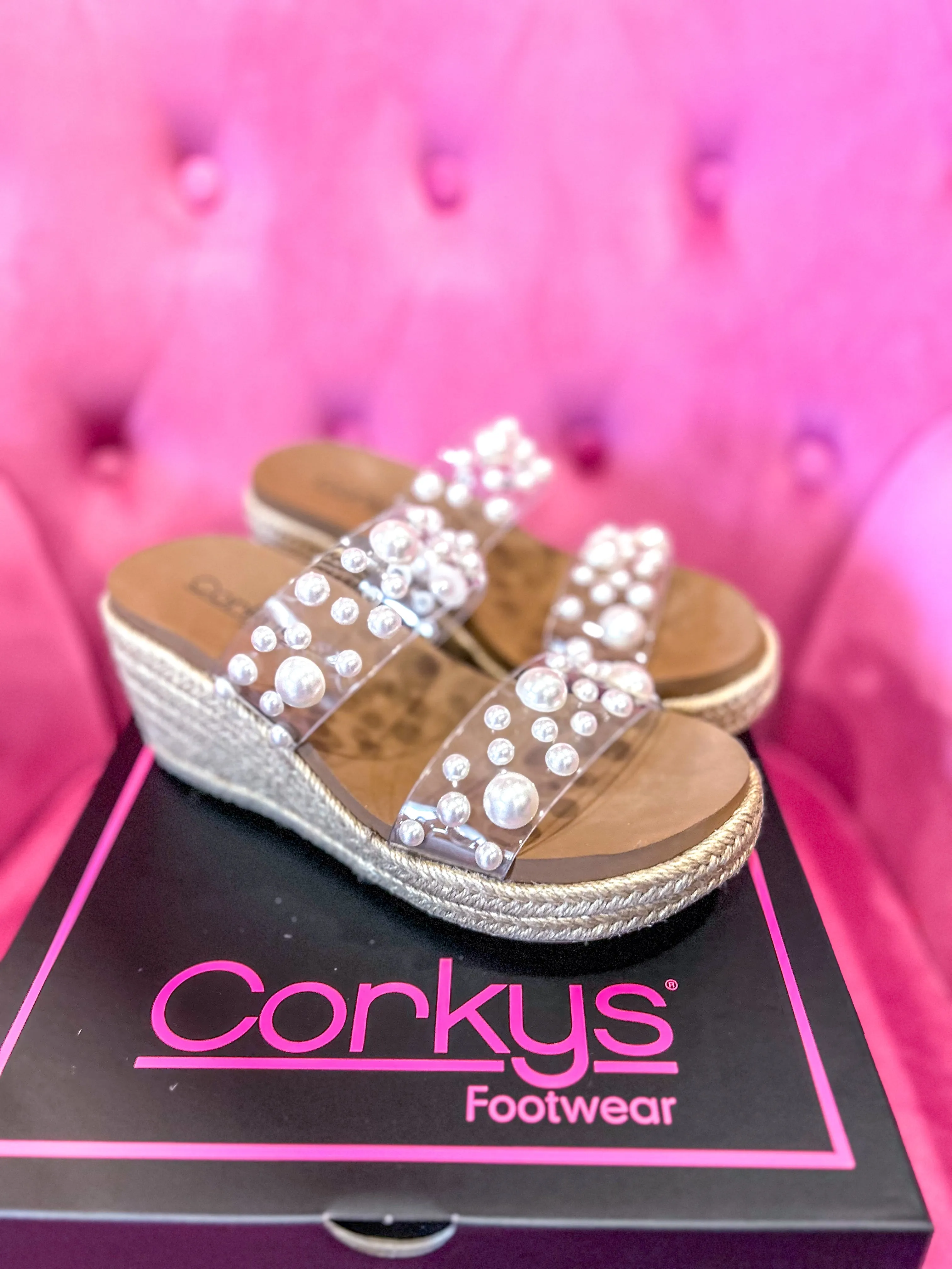 Corkys-Shes Here Pearl Wedge