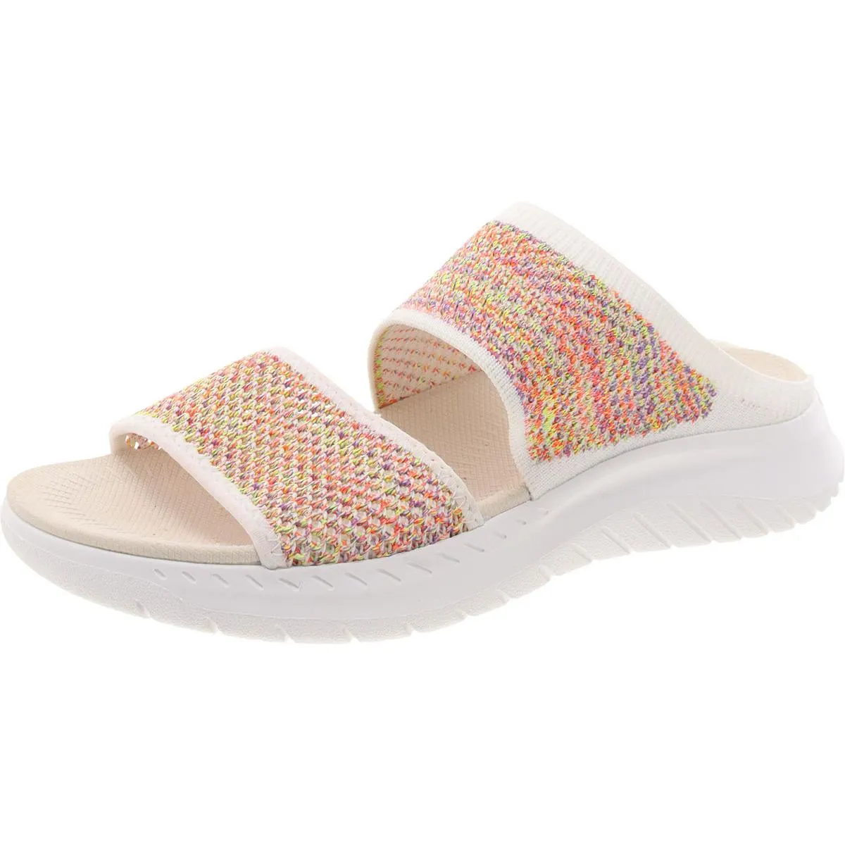Easy Spirit Womens Davera 2 Open Toe Slip On Slide Sandals