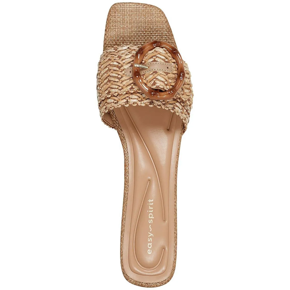 Easy Spirit Womens Gatlin2 Buckle Slip On Slide Sandals