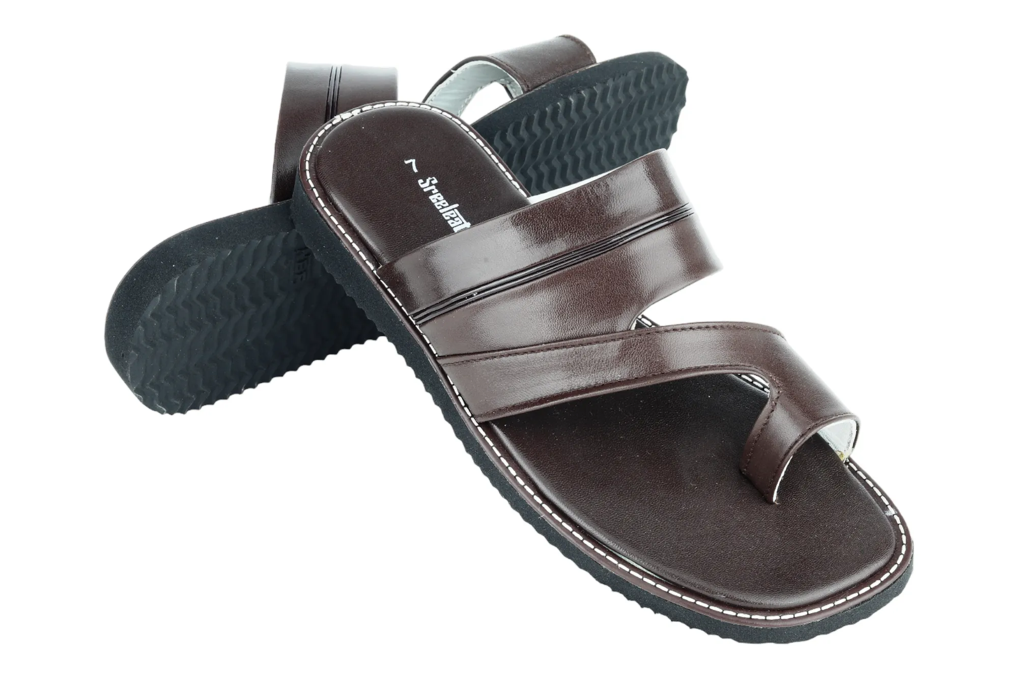 Gents leather chappal 43417