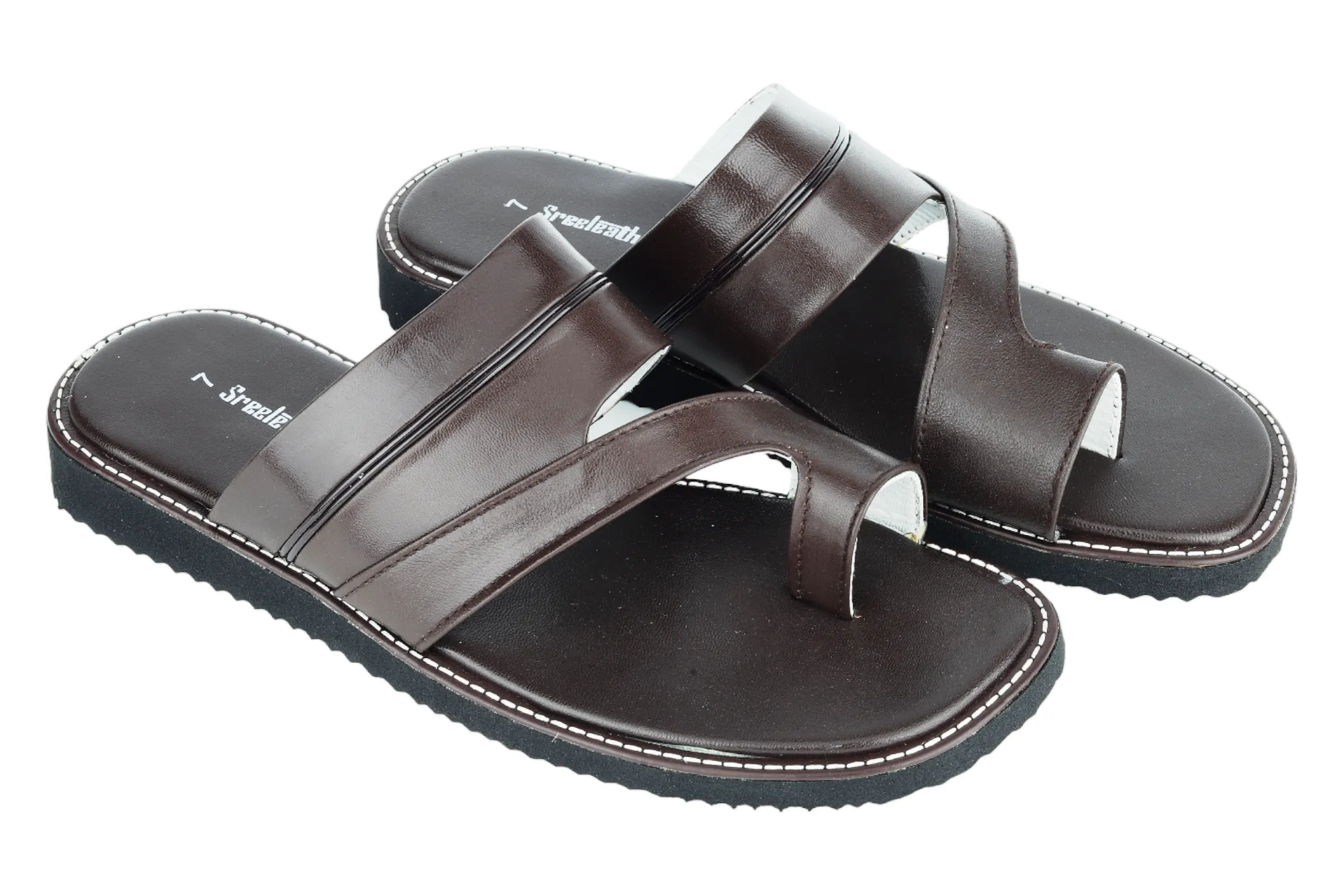 Gents leather chappal 43417