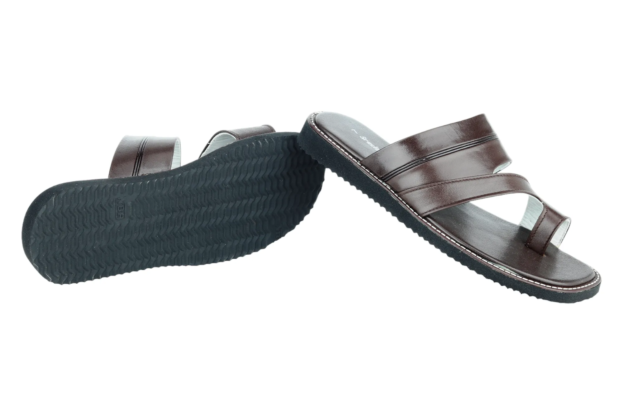 Gents leather chappal 43417