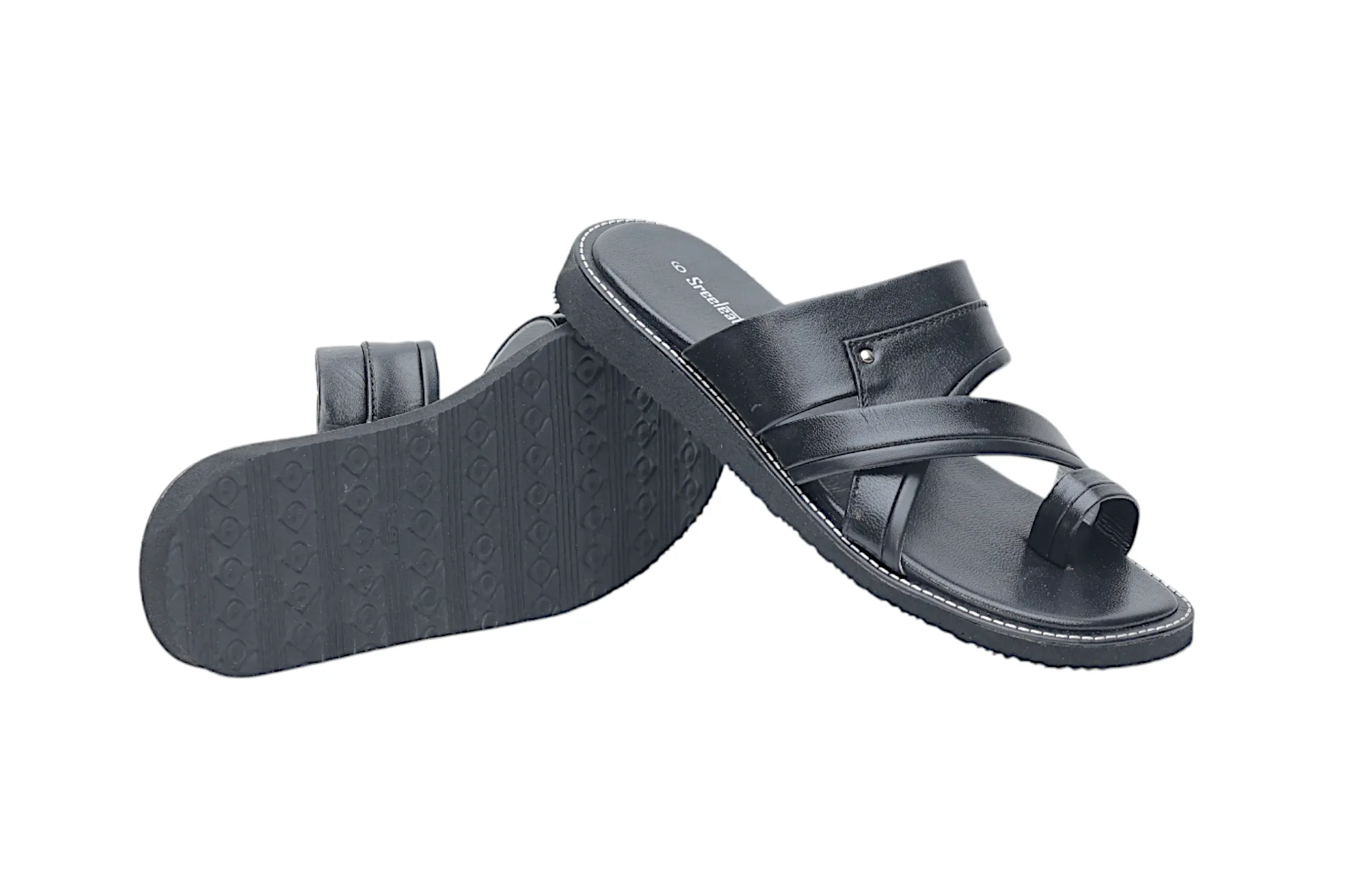 Gents leather chappal 43419