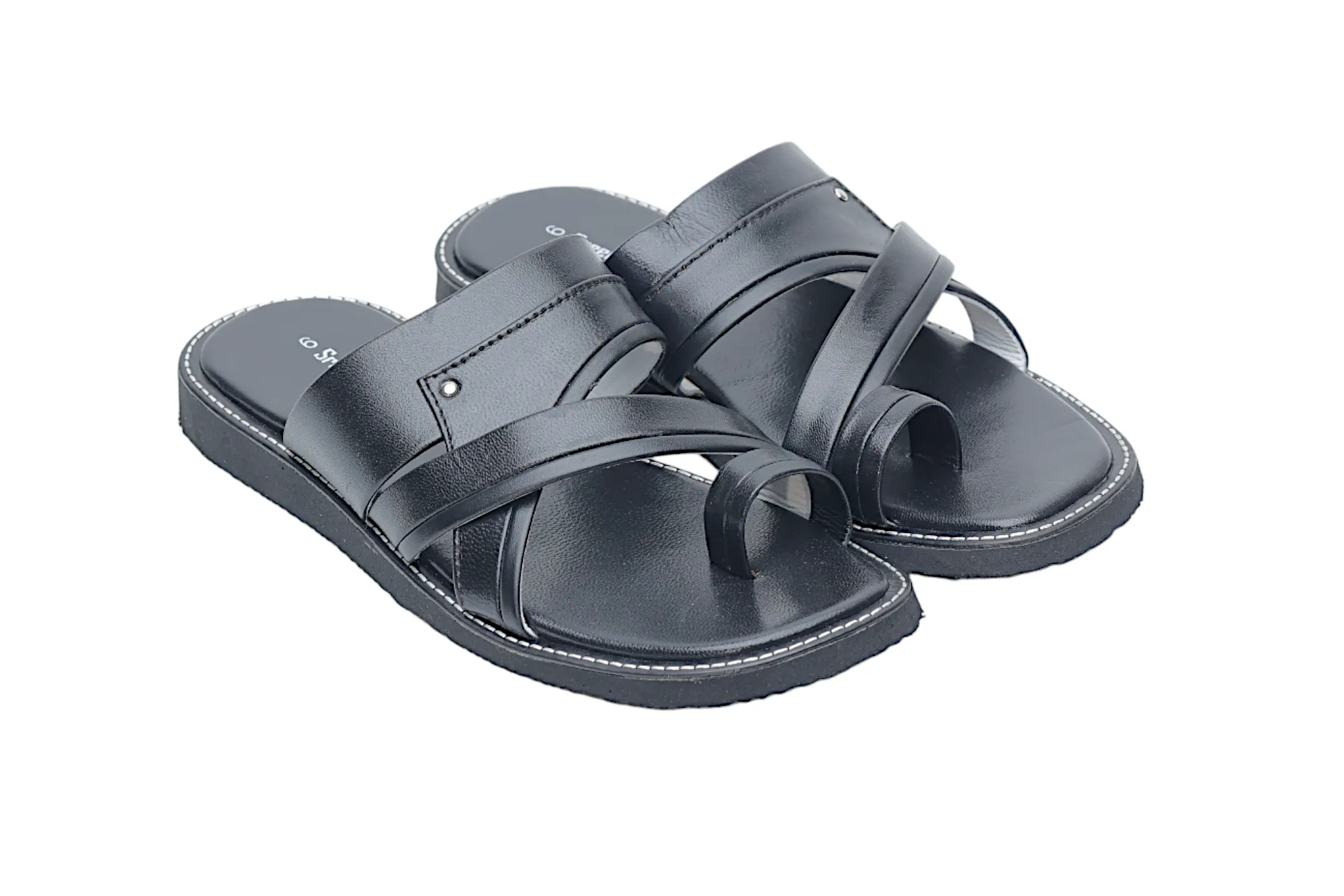 Gents leather chappal 43419