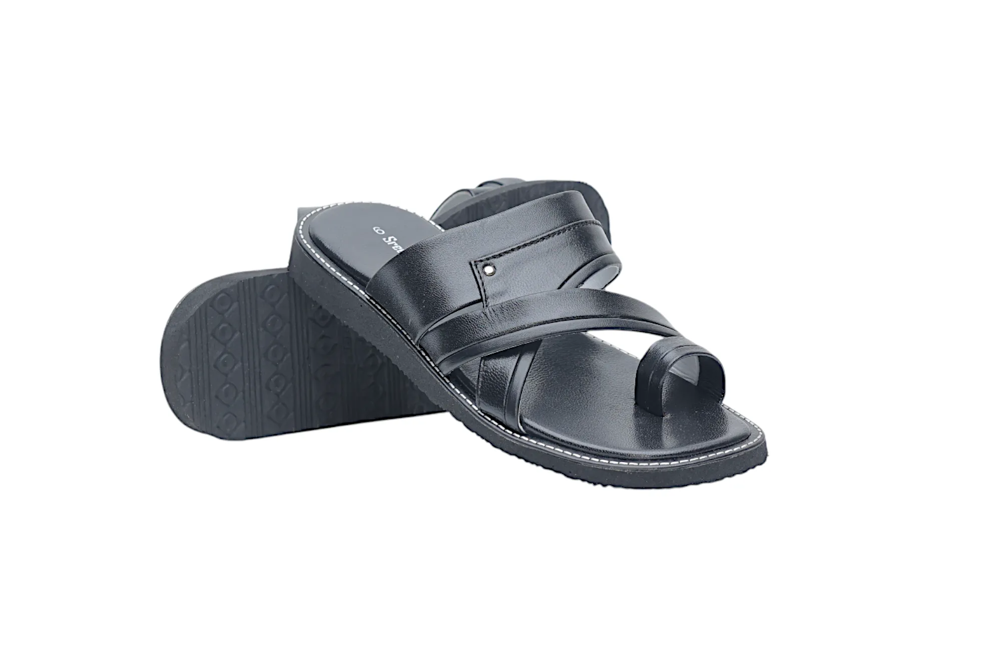 Gents leather chappal 43419