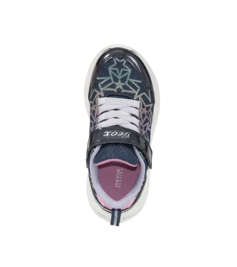 Geox Girls Navy Light Up Sparkle Runner Phyper J35GUA