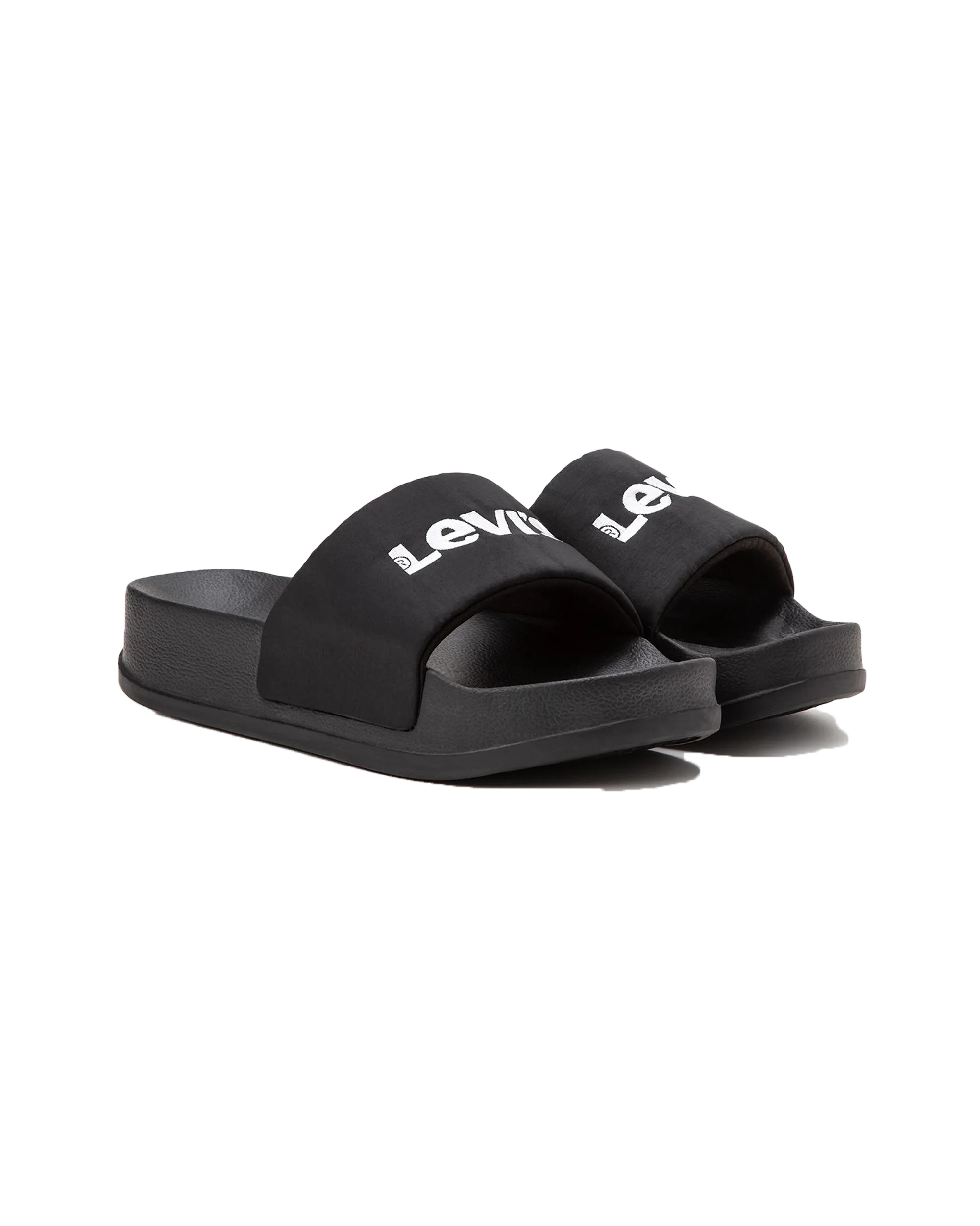 June Bold Padded Sliders in Regular Black