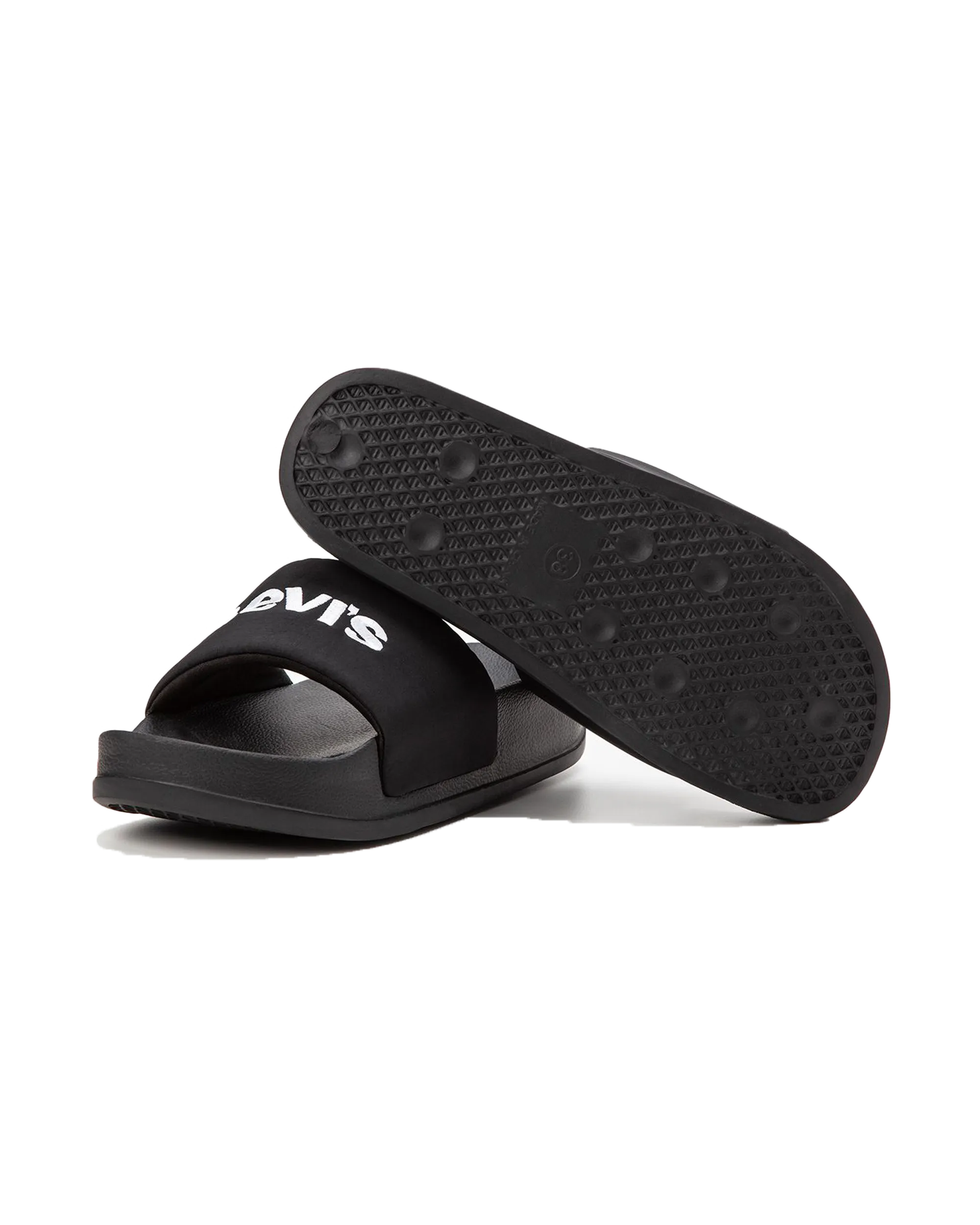 June Bold Padded Sliders in Regular Black