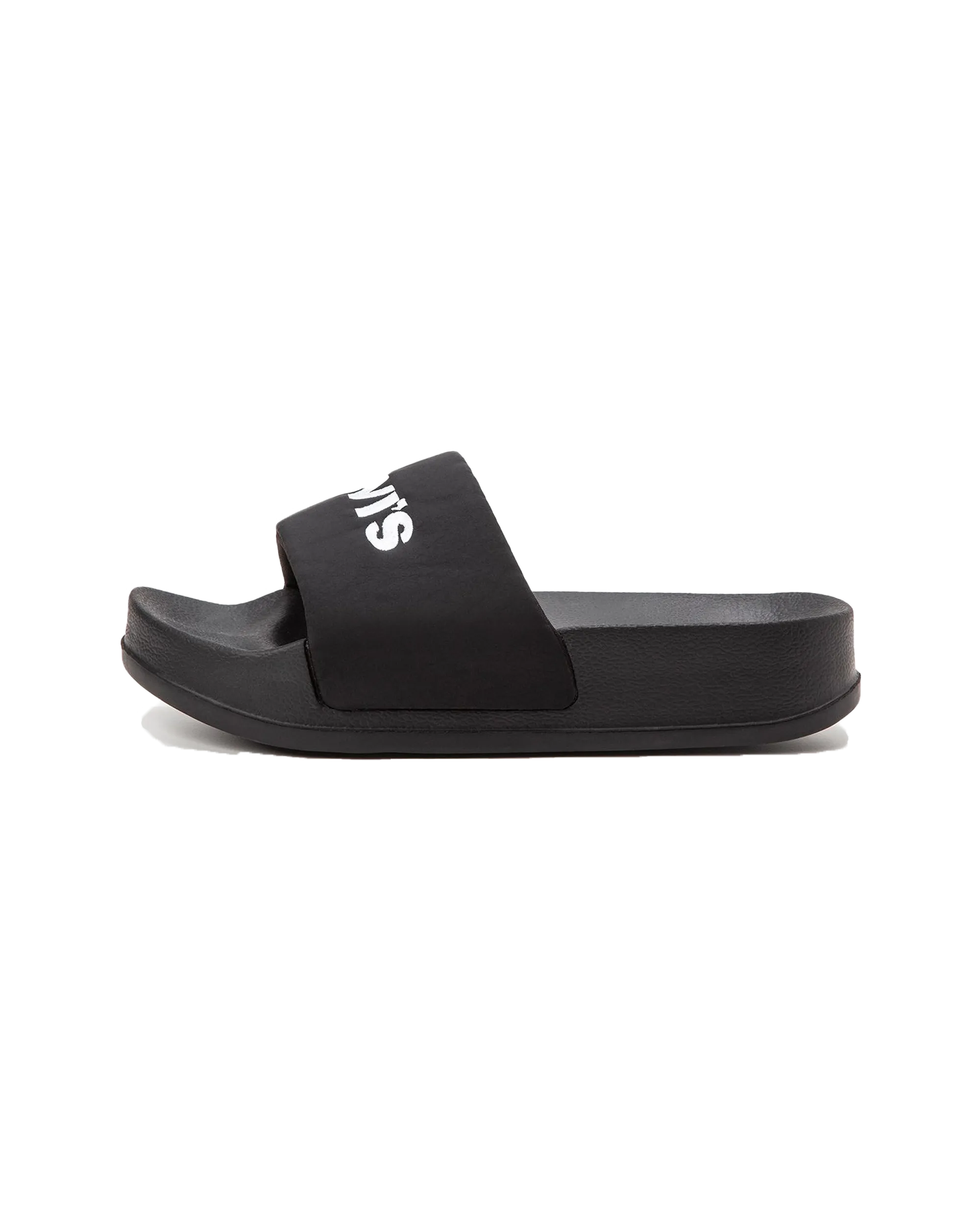 June Bold Padded Sliders in Regular Black