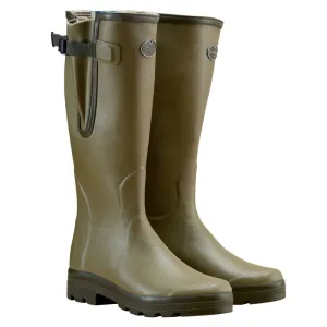 Le Chameau Mens Vierzon Jersey Lined Wellington Boots - Iconic Green