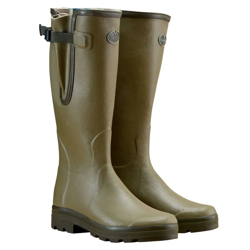 Le Chameau Mens Vierzon Jersey Lined Wellington Boots - Iconic Green