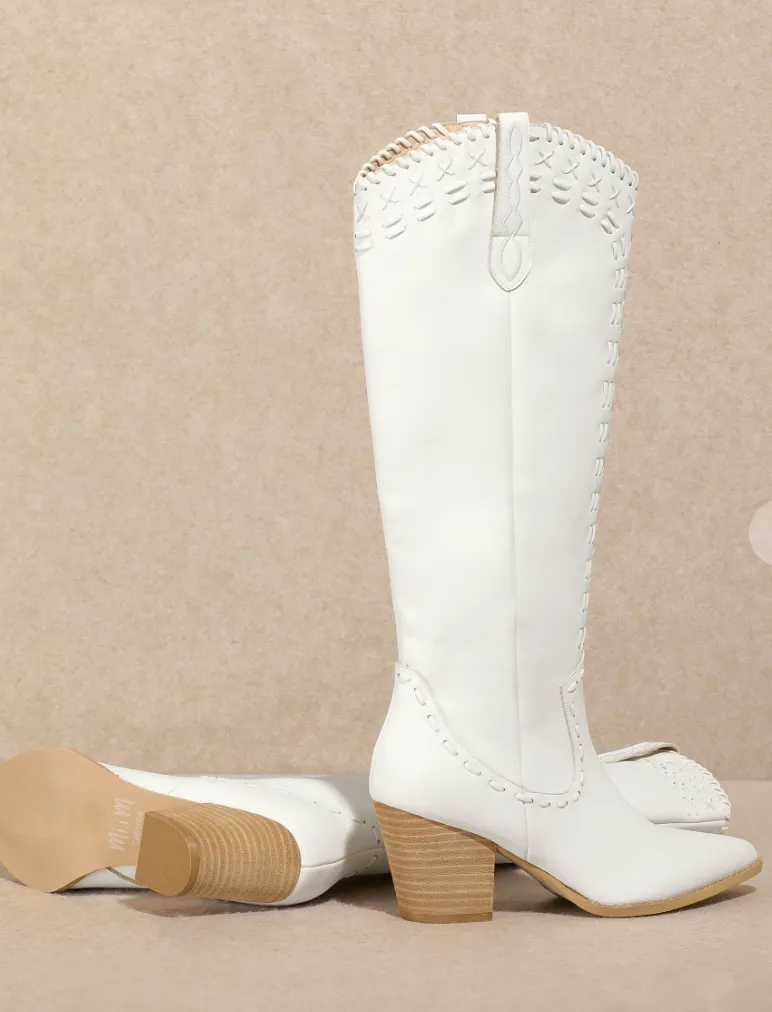 Miim White Lacey Boot
