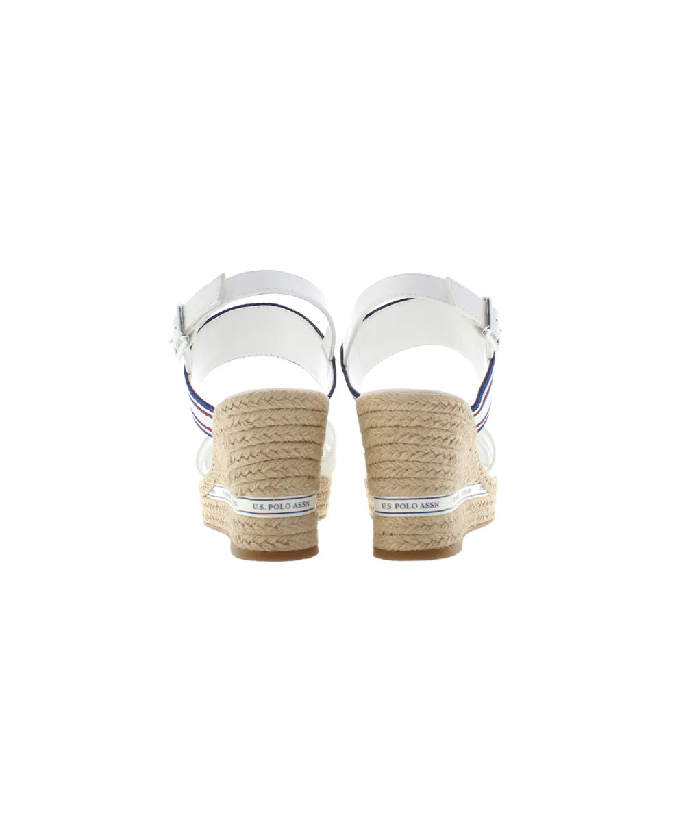 US POLO WOMENS WEDGE IN CANVAS WITH ROPE WEDGE