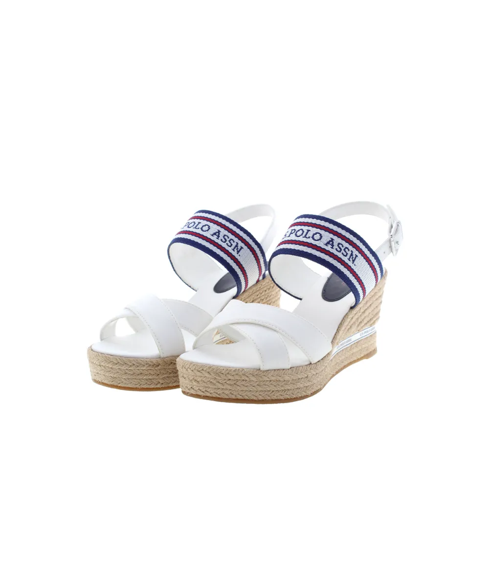 US POLO WOMENS WEDGE IN CANVAS WITH ROPE WEDGE