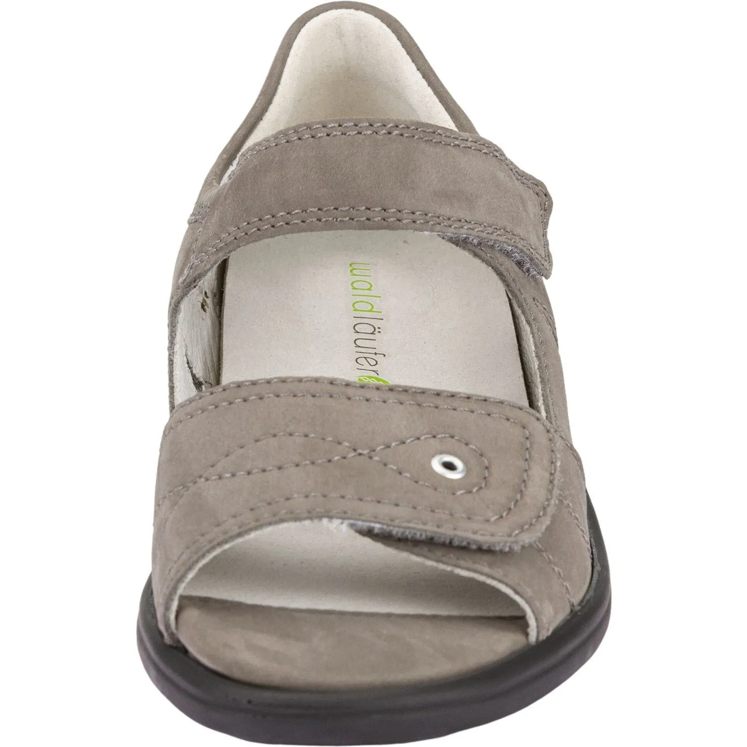 Waldlaufer 684021 191 088 Kara Ladies Stone Nubuck Arch Support Touch Fastening Sandals