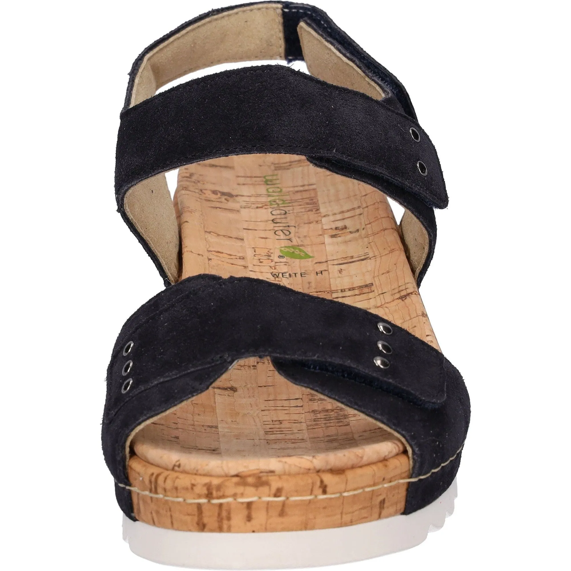Waldlaufer 773006 195 194 H-Marla Ladies Navy Blue Suede Arch Support Touch Fastening Sandals